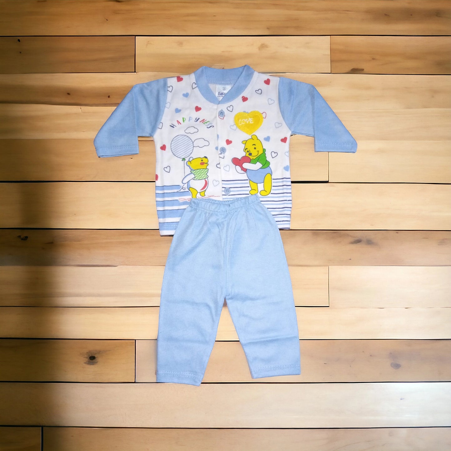 Baby Suit Pooh Blue (1 to 6 months)