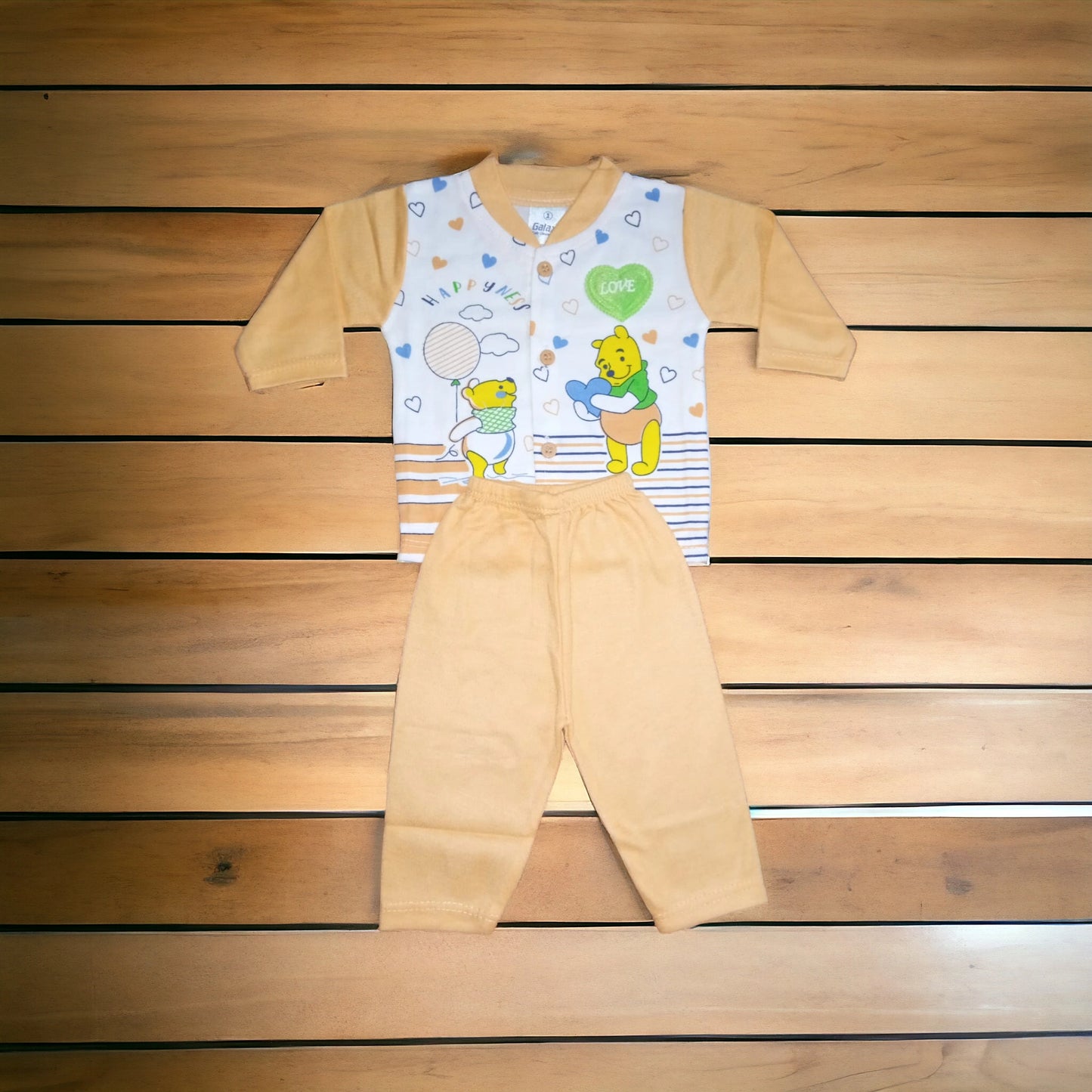 Baby Suit Pooh Peach (1 to 6 months)