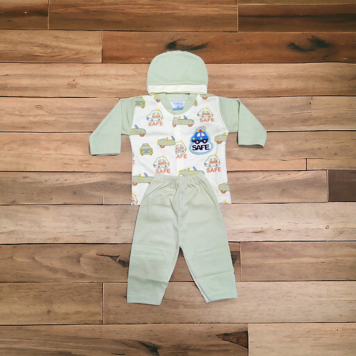 New Born Baby Suit Safe Light Green