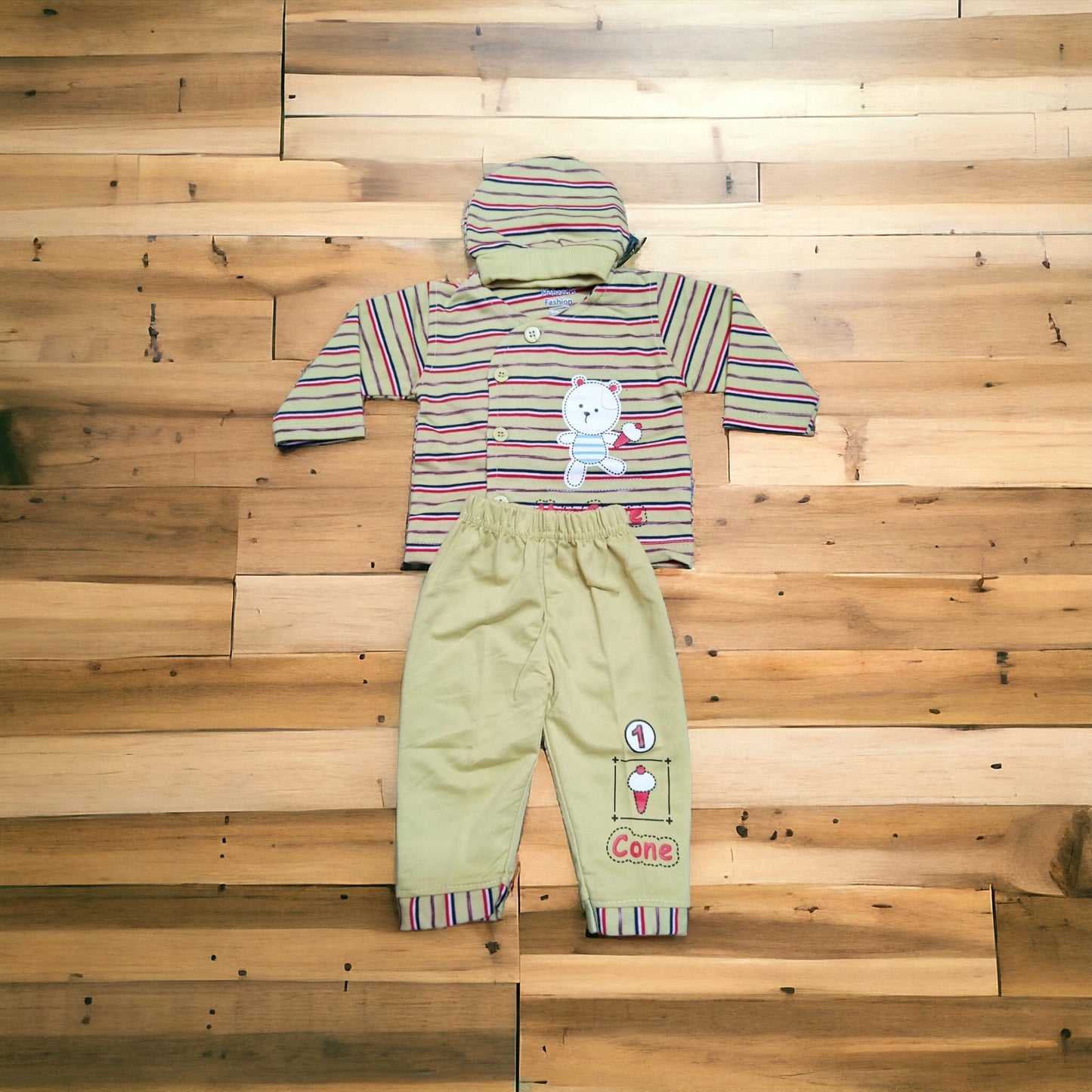 New Born Baby Suit Cone Green