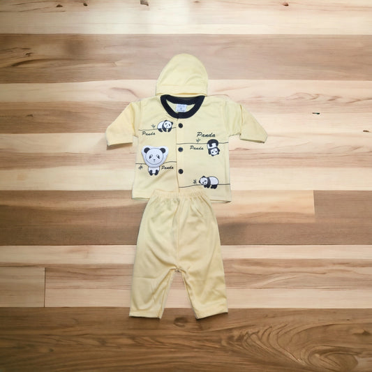 New Born Baby Suit Panda Yellow