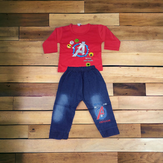 Baba Suit A Red (1 to 6 months)