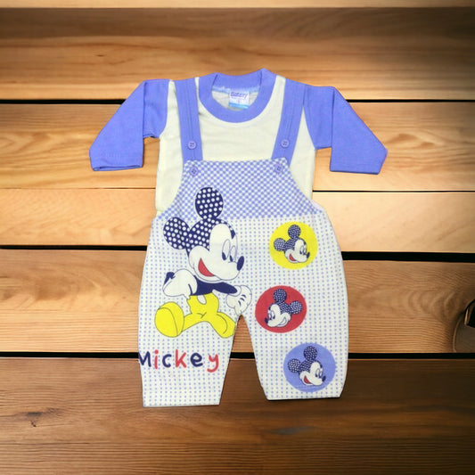 New Born Baby Romper Micky Blue