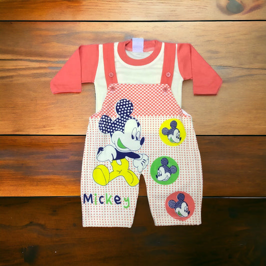 New Born Baby Romper Micky Peach