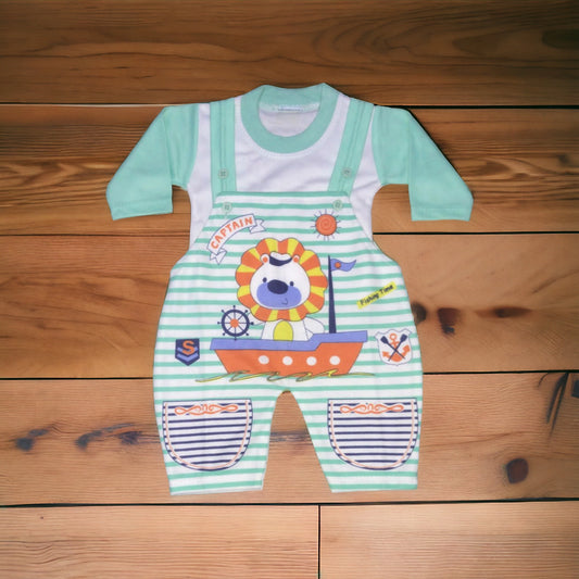 New Born Baby Romper Captain Green