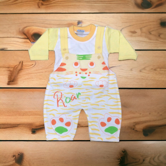 New Born Baby Romper Roar Yellow