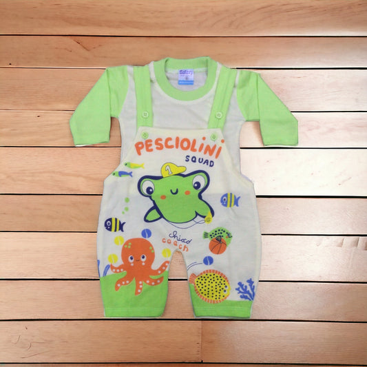 New Born Baby Romper Squad Green