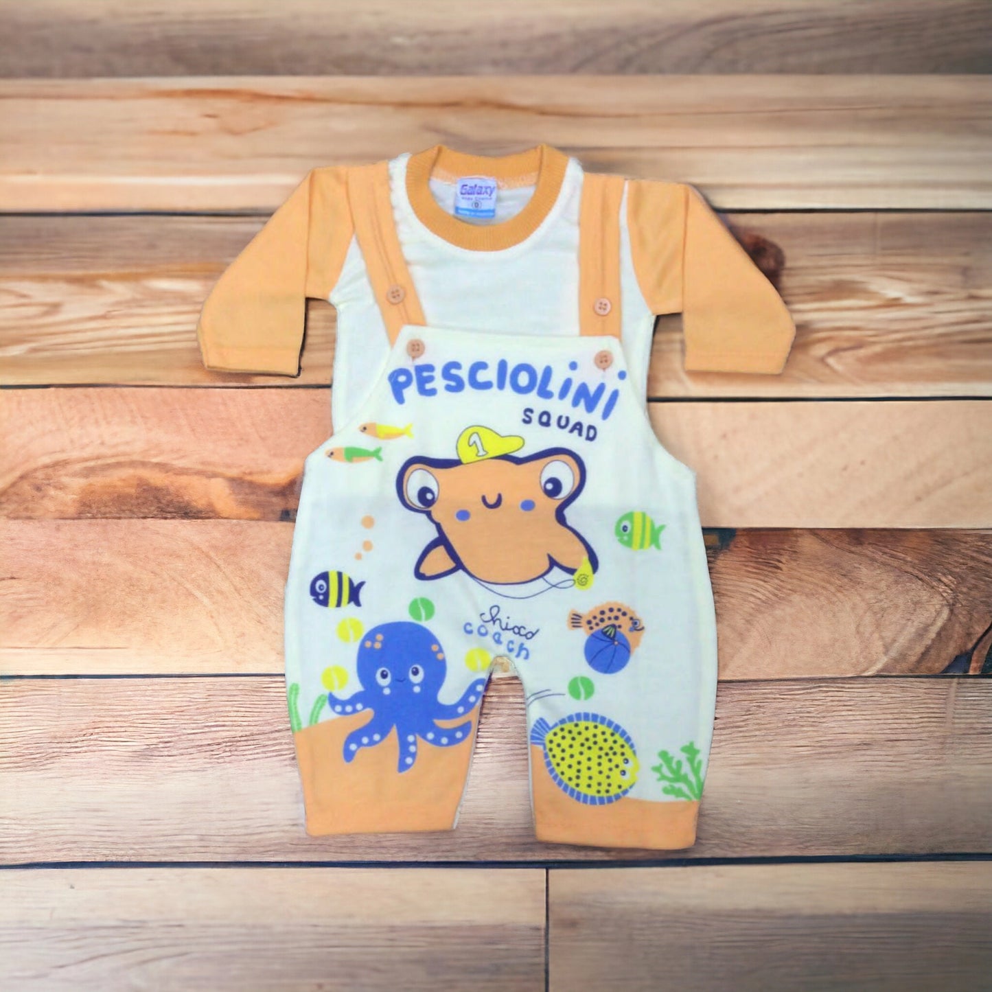 New Born Baby Romper Squad Peach