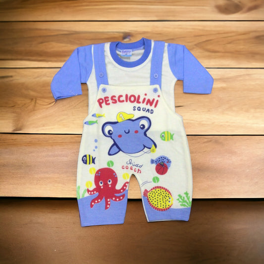 New Born Baby Romper Squad Blue