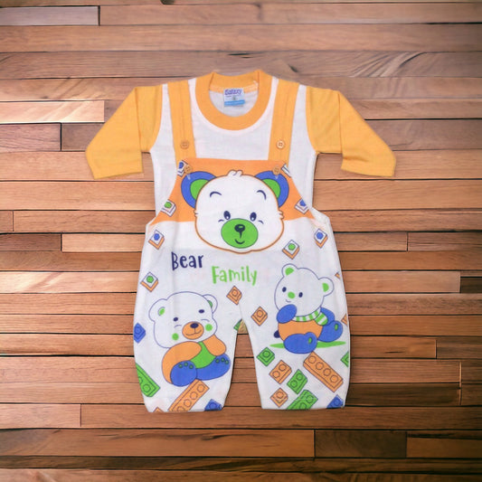 New Born Baby Romper Bear Peach