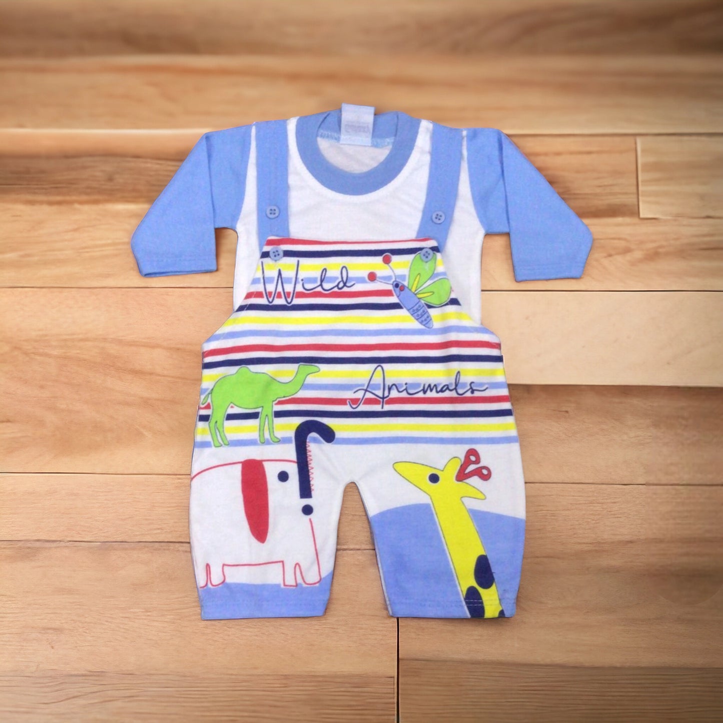 New Born Baby Romper Wild Blue