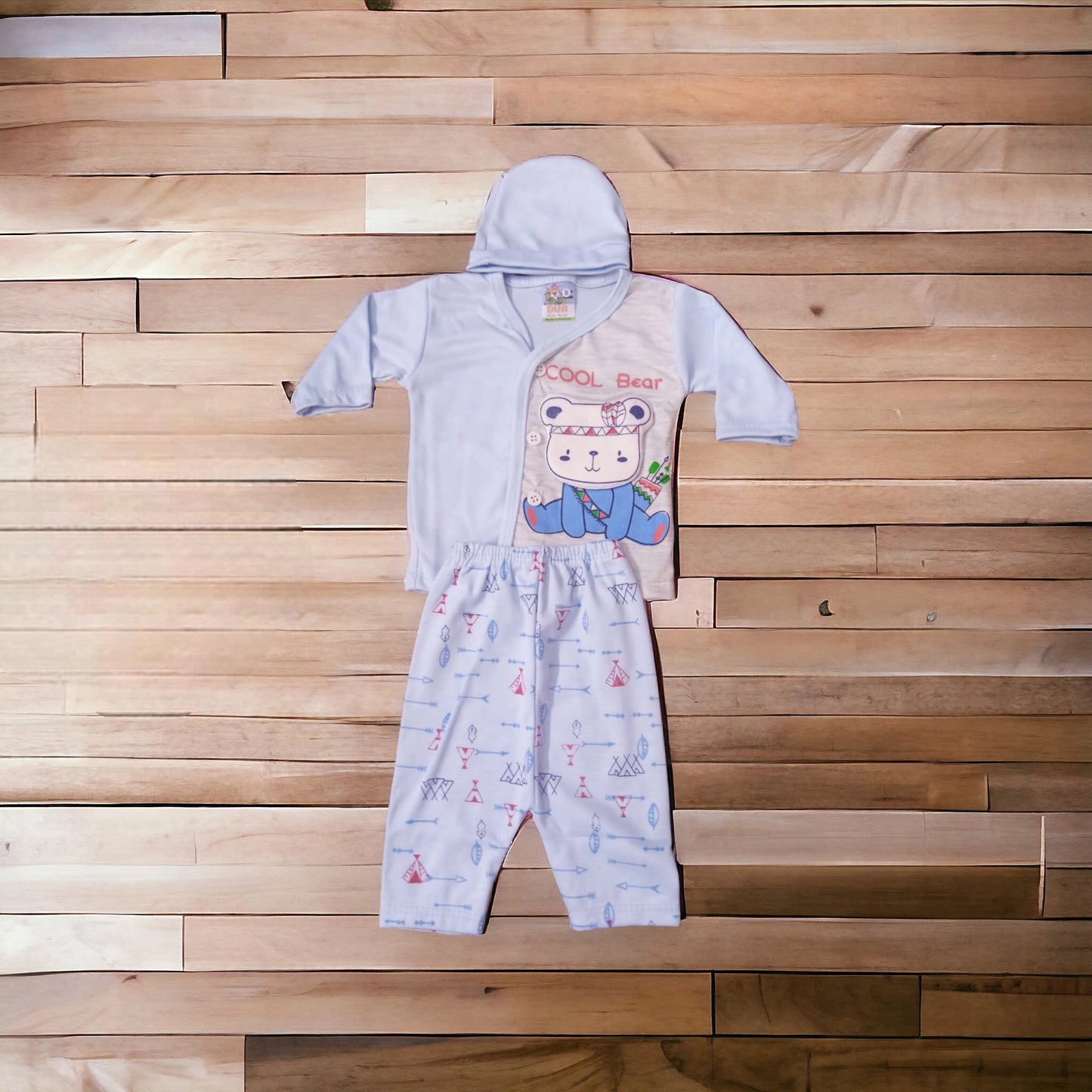 New Born Baby Suit Cool Bear Blue