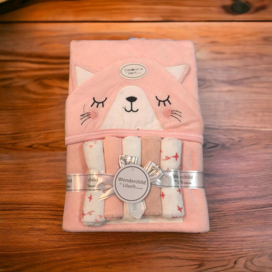 Baby Wrapping Towel Set Lilly Pink