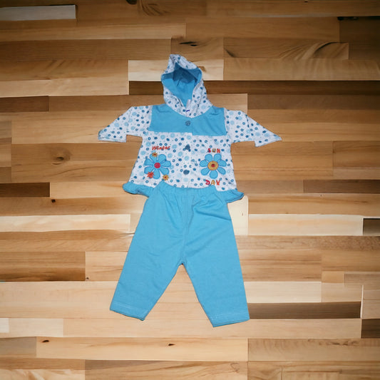 New Born Baby Girl Suit Sun Super Blue