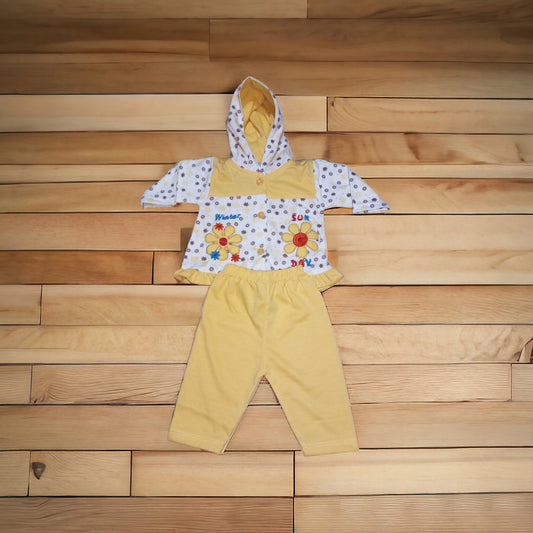 New Born Baby Girl Suit Sun Super Yellow