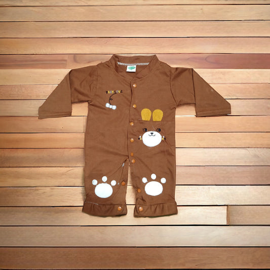 New Born Baby Romper Baby Love Brown