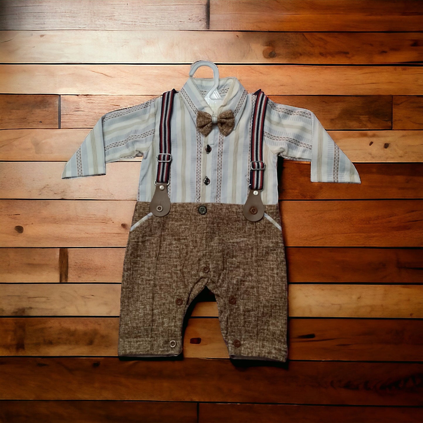 Newborn Baby Galace Style Romper Brown