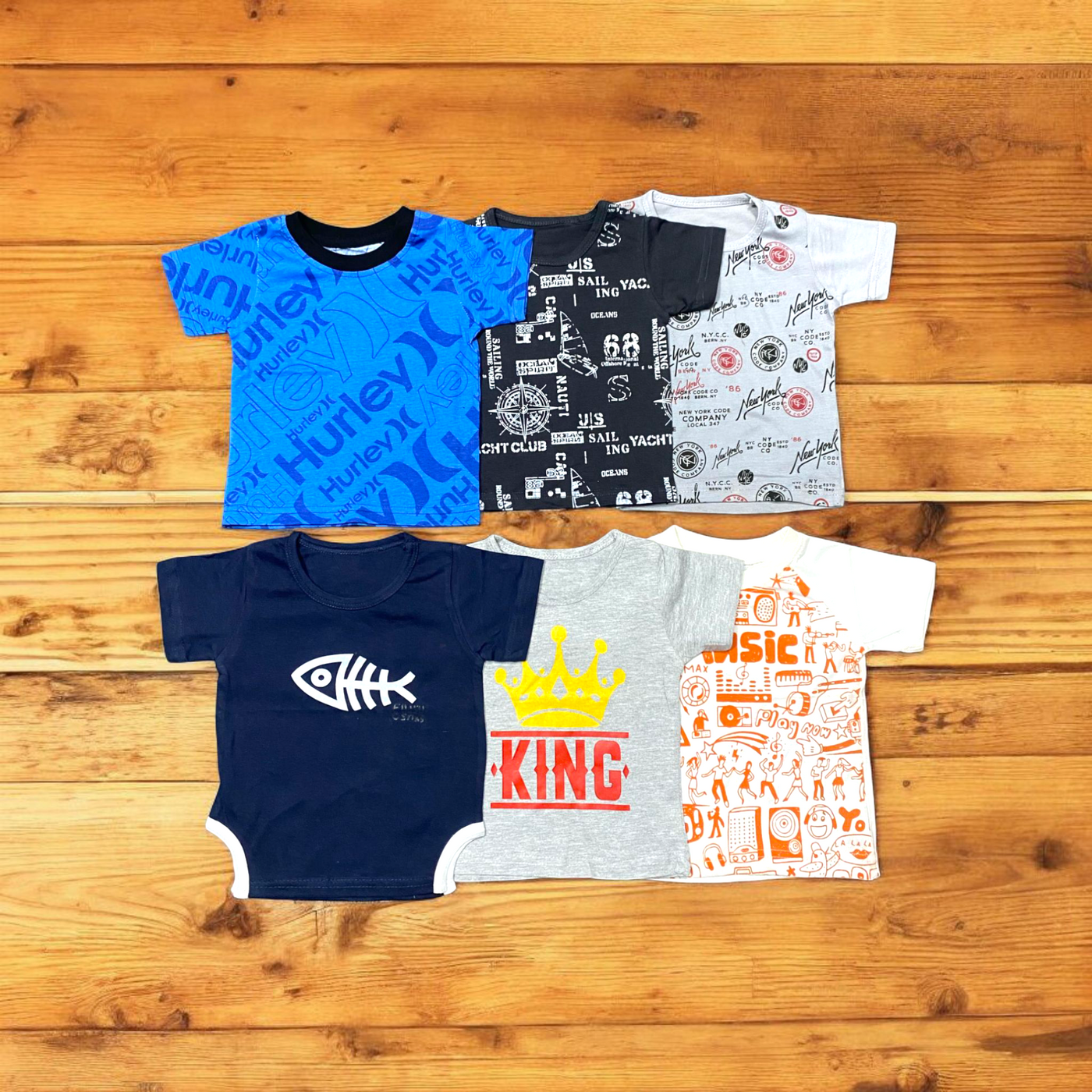 Baba Shirts 1 to 12 months (Pack of 6)