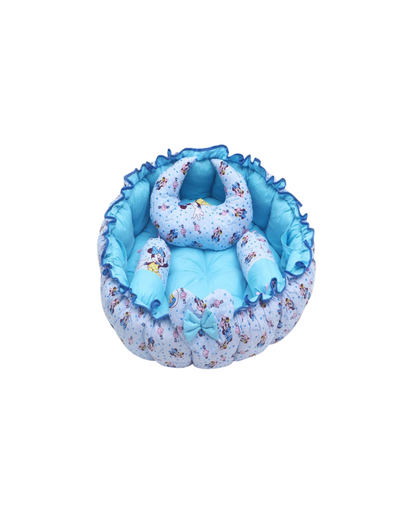 Soft Blue 12 Pcs Luxury Infant Nest Bed Set