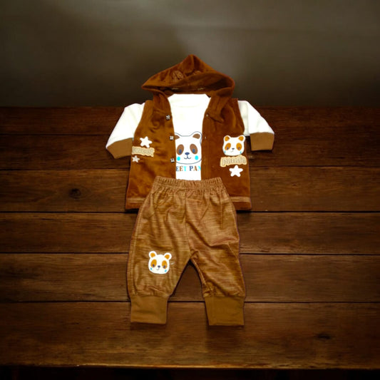 New Born Baby Suit Sweet Panda (Winter) Brown*