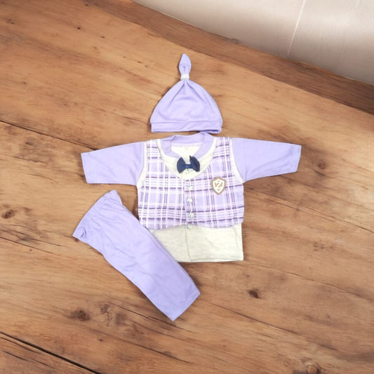 New Born Baby Suit Z Purple