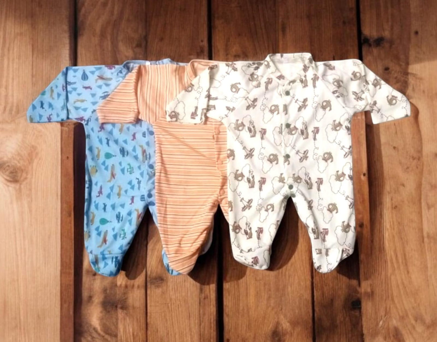 Baby Footed Rompers Pack of 3 (3 to 6 months)