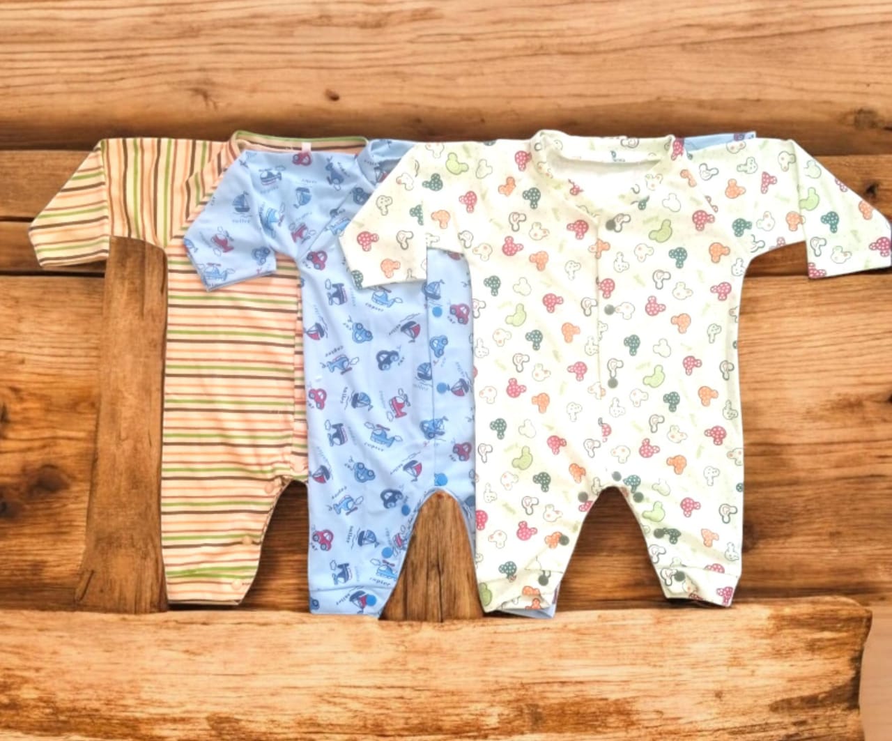 Baby Footless Rompers Pack of 3 (3 to 6 months)