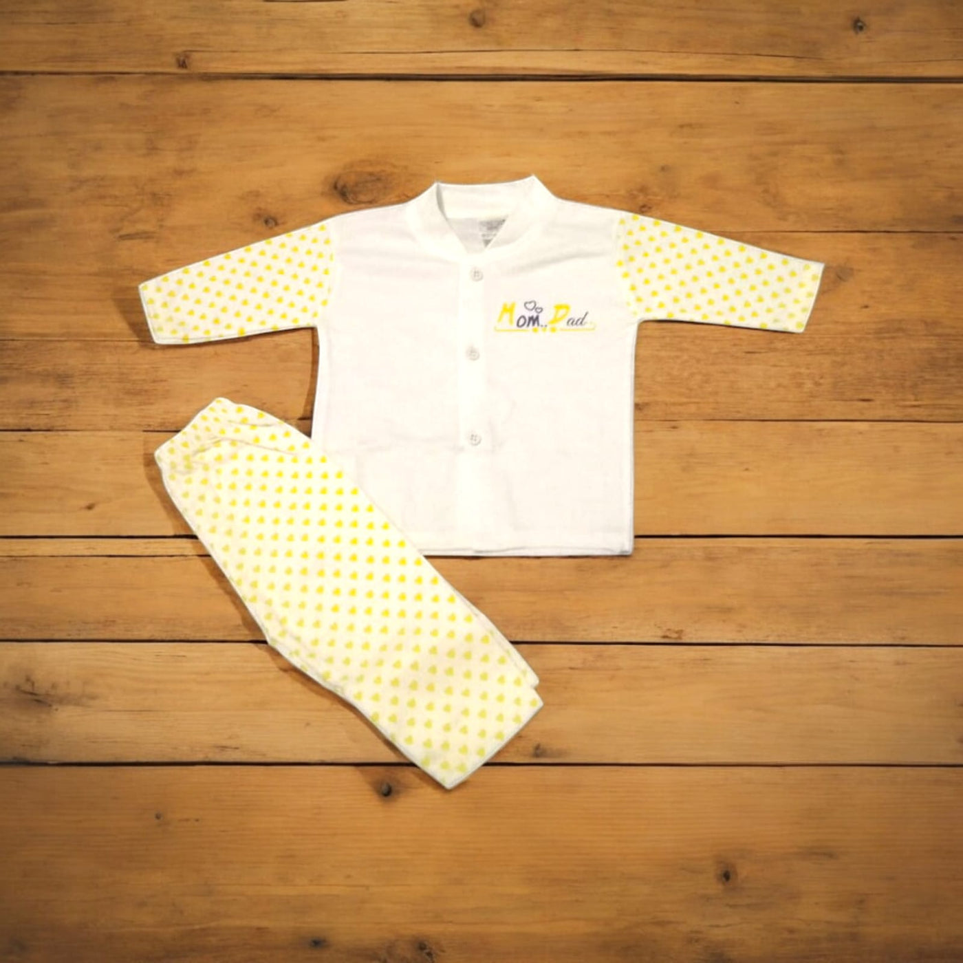 Baby Suit MOM<3DAD Yellow (1 to 6 Months)*