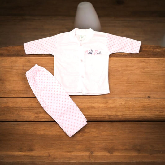 Baby Suit MOM<3DAD Pink (1 to 6 Months) **