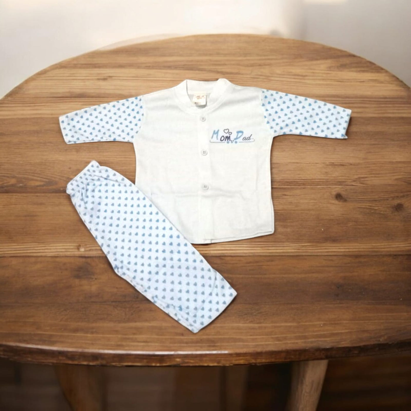 Baby Suit MOM<3DAD Blue (1 to 6 Months)*