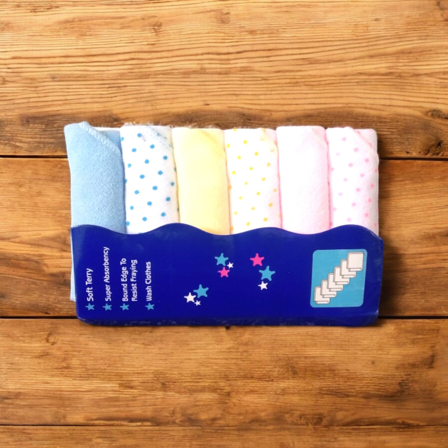 Baby Multi Polka Dot Print Washcloth **