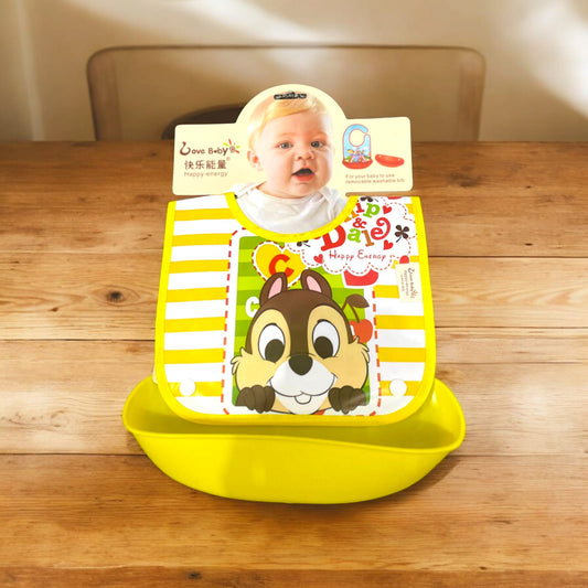 Baby Silicon Plastic Bib Foamic Squirrel **