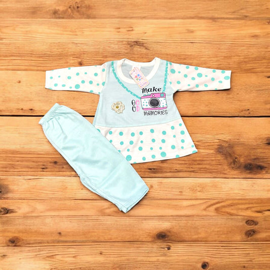 Baby Girl Frock Memories (1 to 6 months) Blue **
