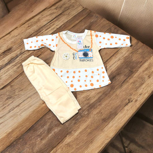 Baby Girl Frock Memories (1 to 6 months) Peach **