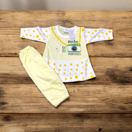 Baby Girl Frock Memories (1 to 6 months) Yellow **