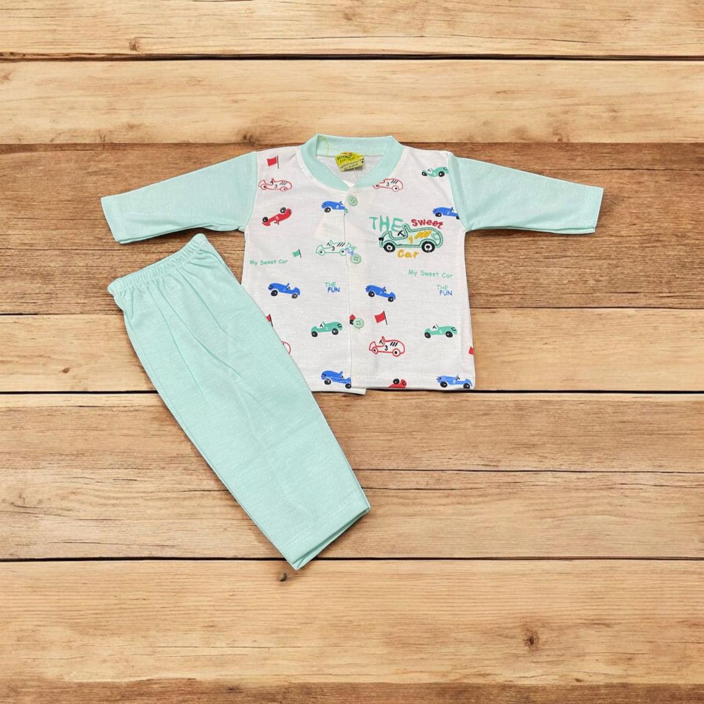 Baby Suit Sweet Car Green (1 to 6 Months)*