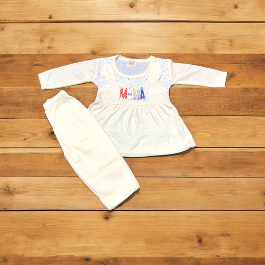 Baby Girl Frock MAMA(1 to 6 months) Peach **