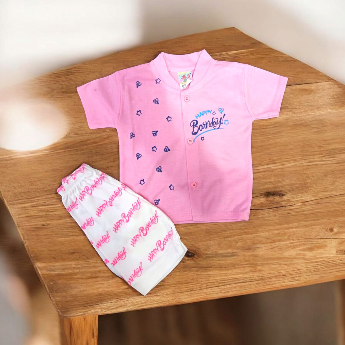 Baby Suit Baby Bornday Pink (1 to 6 Months) **