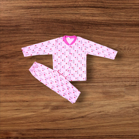 Night Suits Baby Love (12 to 18 Months) Pink