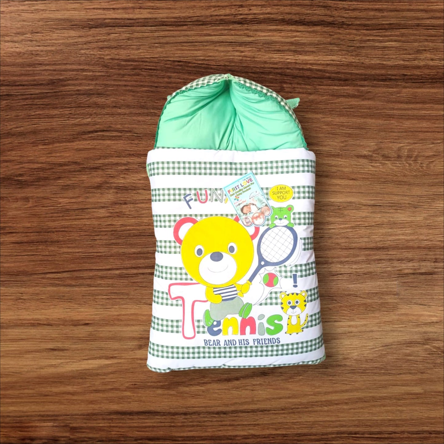 Newborn Baby Hooded Carry Nest Cotton Green **