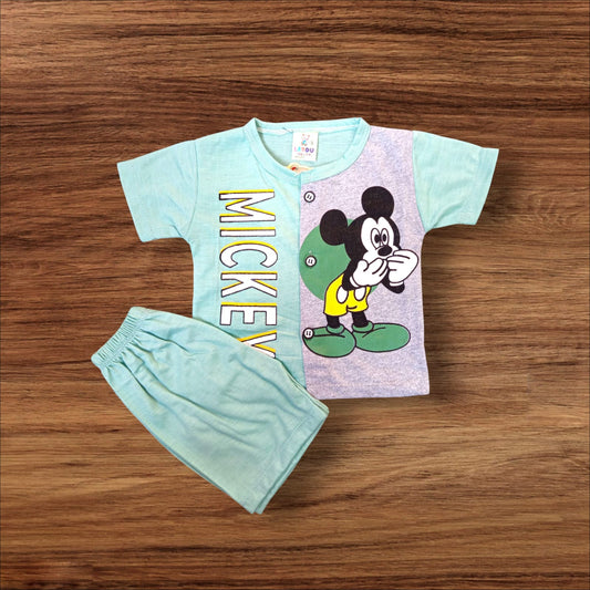 Baby Suit Mickey Green (1 to 6 Months) **