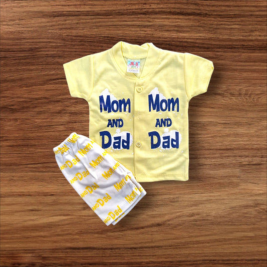 Baby Suit Mom Dad Yellow (1 to 6 Months) **