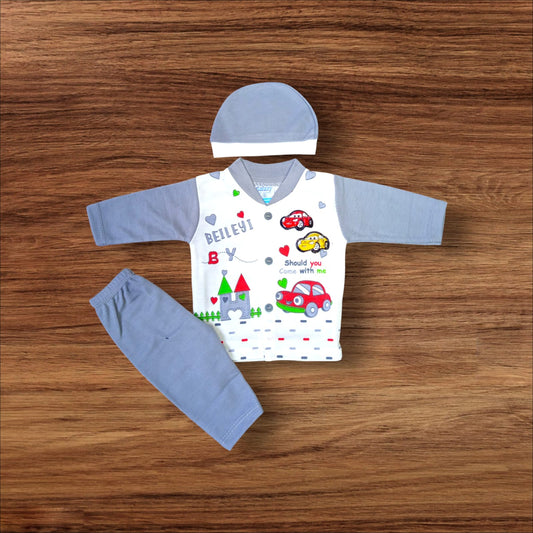 New Born Baby Suit Beileyi Grey **