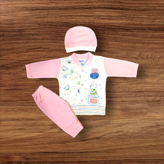 New Born Baby Suit Little Bear Pink **