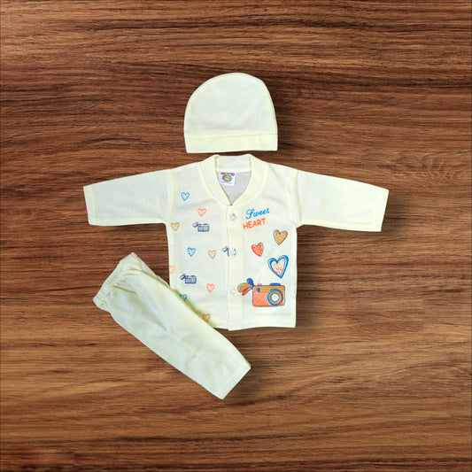 New Born Baby Suit Sweet Heart Pink **