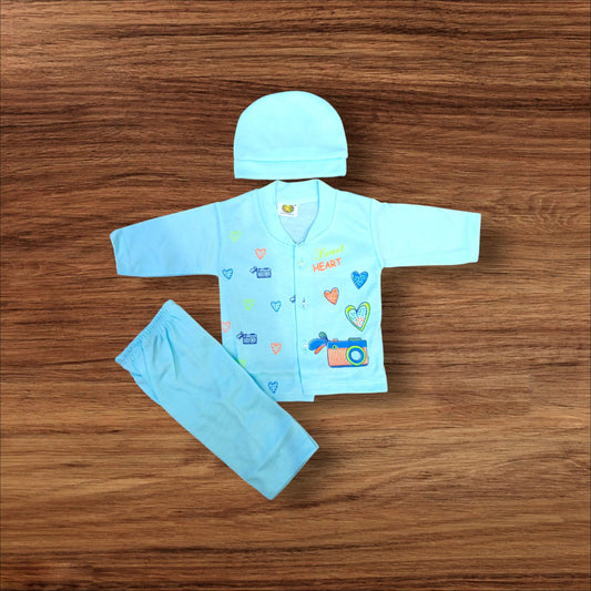 New Born Baby Suit Sweet Heart Blue **