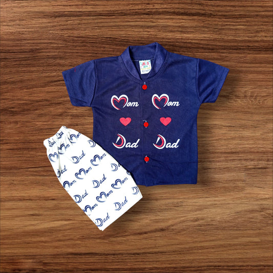 Baby Suit momdad Blue (1 to 6 Months) **