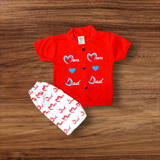 Baby Suit momdad Red (1 to 6 Months) **