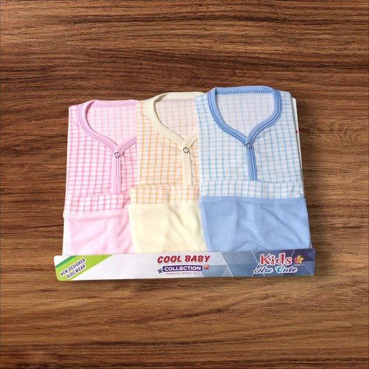 New Born Baby Suit Check (PACK OF 3)