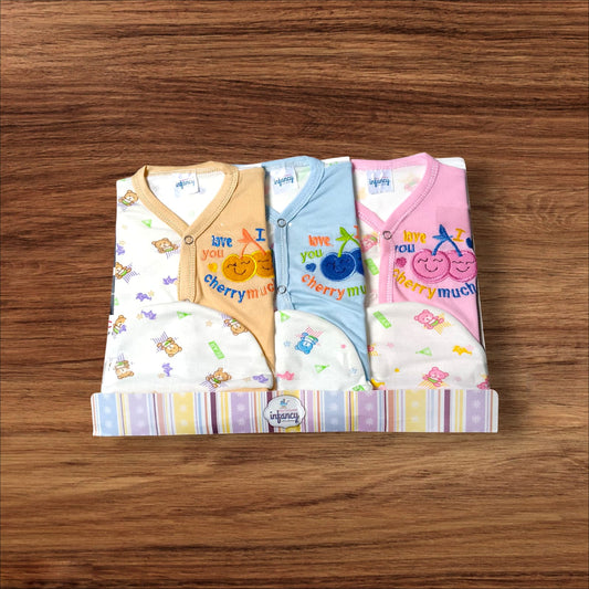 New Born Baby Suit Cherry (PACK OF 3)